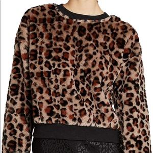 wild fable leopard crew neck